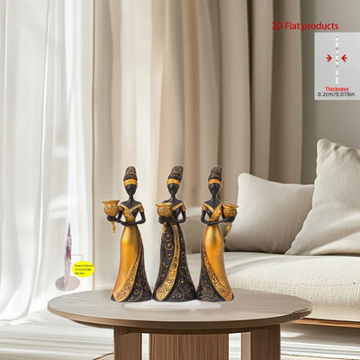 2D Plano, 2D Acrílico Plano, 1 Pieza Mujer Africana Estilo Bohemio. Decoración de Mesa 2D Plana, Ideal para Hogar, Oficina o Café - Tema Cultural Versátil Perfecto como Regalo Festivo para 11 Celebraciones