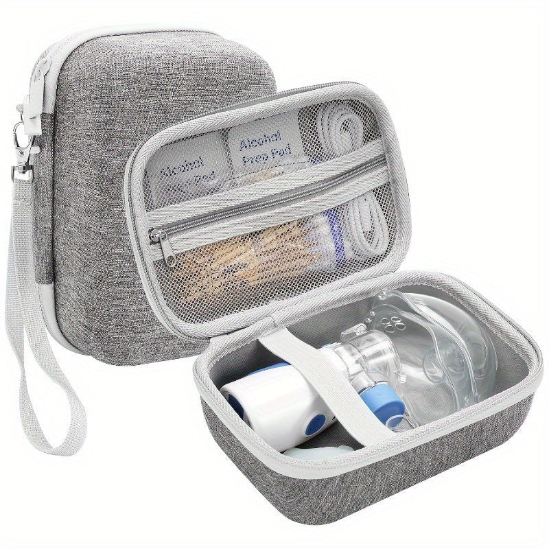 1 estuche de almacenamiento portátil EVA de ProCase para atomizador y humidificador de mano - Resistente, con capa dura protectora, bolsa de viaje con múltiples compartimentos, material de tela, ideal para vapor facial, aspirador de poros, uso en casa y