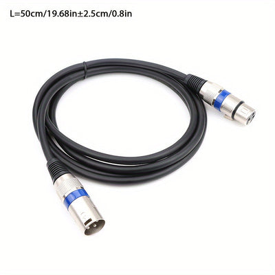 Cable de micrófono XLR macho a hembra de alta calidad I-ZCLIVE – Cable de audio balanceado de 3 pines para KTV, sistemas de sonido, preamplificadores y estaciones de radio, diseño plano duradero con conectores metálicos