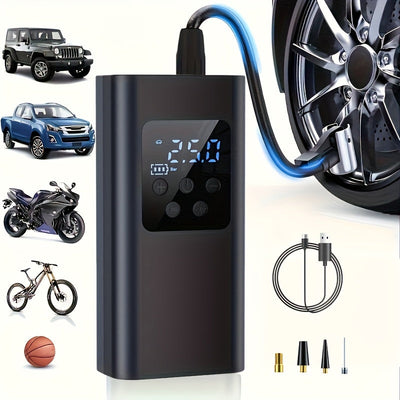 Compresor de aire digital portátil, inflador de llantas, ideal para autos, motocicletas y bicicletas