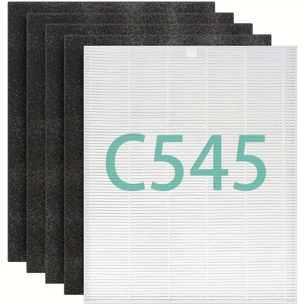5pcs// C545 H13 Filtro de Repuesto True HEPA S Compatible con el Purificador de Aire Winix C545, Reemplaza el Filtro Winix S// Filtro de Repuesto 115115 A para Winix PlasmaWave 5300, 6300, C535, 5300-2, 6300-2, P300, AM90, 9000, 5000, 5000B, C909 9800 Pu