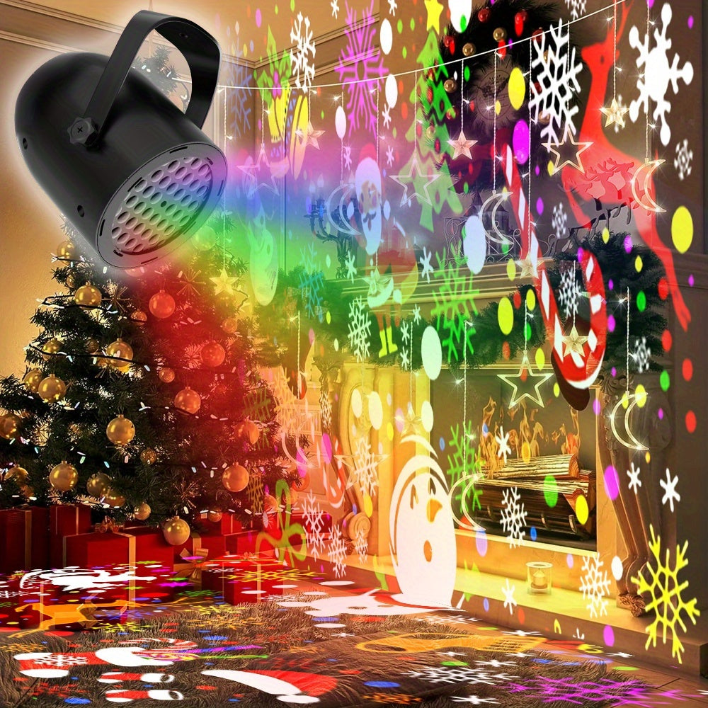 Lámpara de mesa de Navidad 2025, última moda, patrón rotativo, luz, decoración de hogar, proyector, adecuado para sala de estar, techo de habitación, fiesta, Año Nuevo, Navidad.