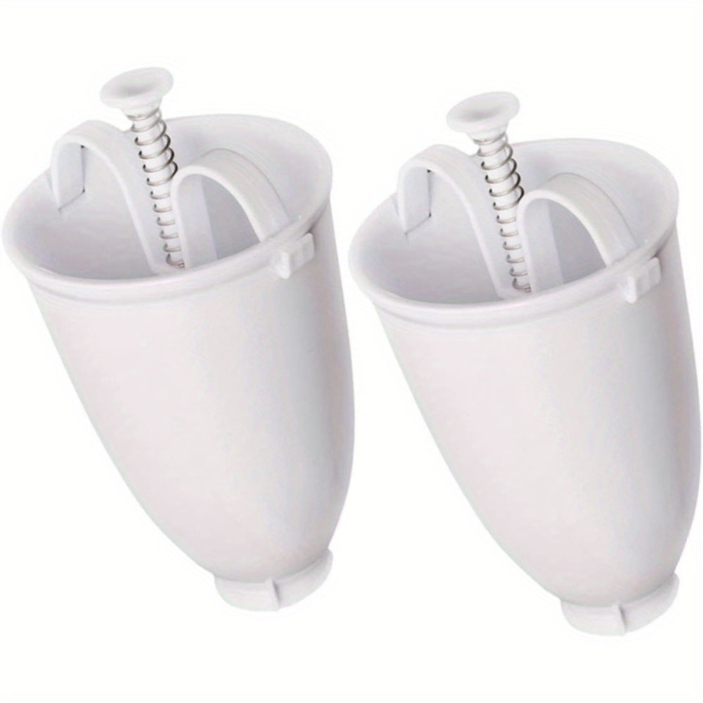 Fabricante de donas fácil de usar - Molde de donas mini blanco ABS con mango con resorte, perfecto para hornear en casa, suministros para hornear donas.