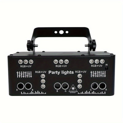 1pc YSH 21 Ojos RGB LED Luces de Escenario con Control Remoto, DMX-512 Iluminación Profesional para Fiestas DJ, Control por Voz, Lámpara de Techo/Mesa Desmontable para Discoteca, Bar, Karaoke, Boda, Halloween, Navidad, Uso en Interiores, 110-130V, Enchuf