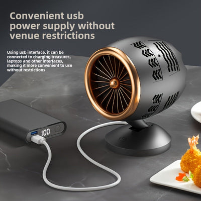 Ventilador de Cocina Portátil Compacto y Silencioso con 3 Velocidades Ajustables y Filtro Extraíble - Campana Extractora Giratoria 360° para Cocción, Parrilla y Fondue - Ideal para Hogar, BBQ y Espacios Pequeños, Accesorio para Parrillas, Diseño Ahorrado