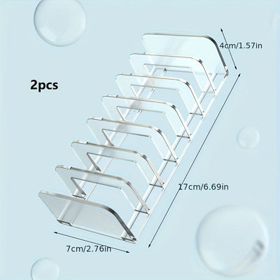 Organizador de Maquillaje de Acrílico Transparente con Divisores de Cajón - Estante de Almacenamiento para Paleta de Sombras y Lápiz Labial para Tocador, Soporte de Exhibición Cosmético Transparente para Escritorio