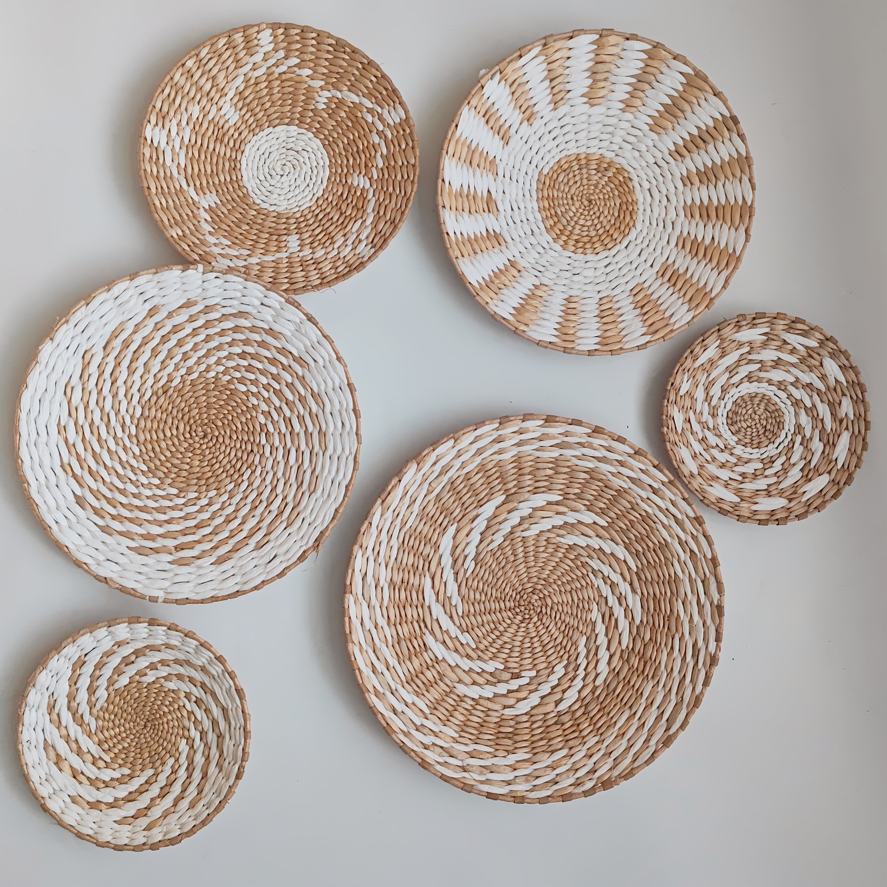 6 Piezas de Adornos Colgantes Decorativos, Decoraciones Festivas, Decoración Redonda Hecha a Mano para Comedor y Sala de Estar Multiusos