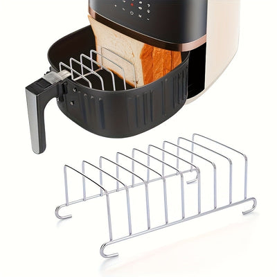 Juego de 2 Rejillas para Panera de Acero Inoxidable con Diseño en Capas para Cocina Uniforme, Superficie Antiadherente, Ideal para Sándwiches Tostados y Productos Horneados, Accesorio Fácil de Usar para la Cocina, Esenciales para Freidora de Aire, Utensi