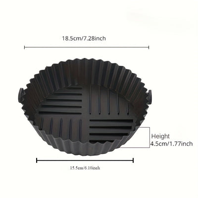 1 pieza de funda de silicona reutilizable para freidor de aire - No inflamable, fácil de limpiar, perfecta para pollo, papas fritas y más, compatible con hornos y microondas, esencial para la cocina para hornear y cocinar, accesorios para freidor de aire