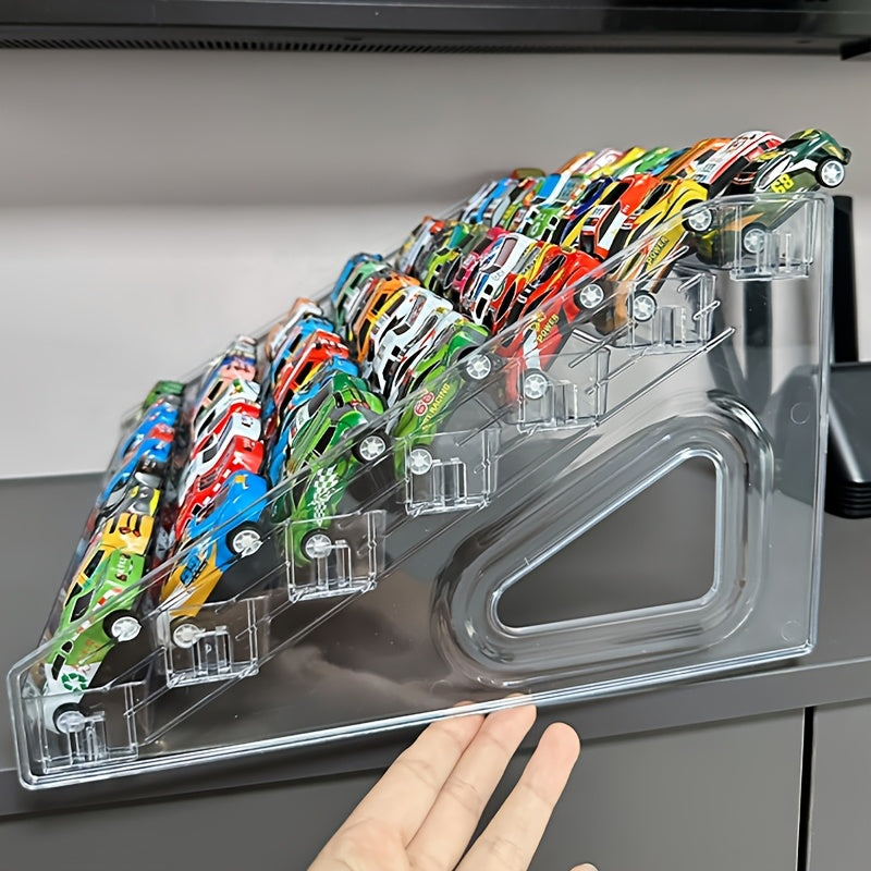 Estante de Exhibición Acrílico Versátil para Coches de Juguete y Joyería - Apilable, Diseño de Múltiples Capas, Perfecto para Regalos de Navidad y Fiestas