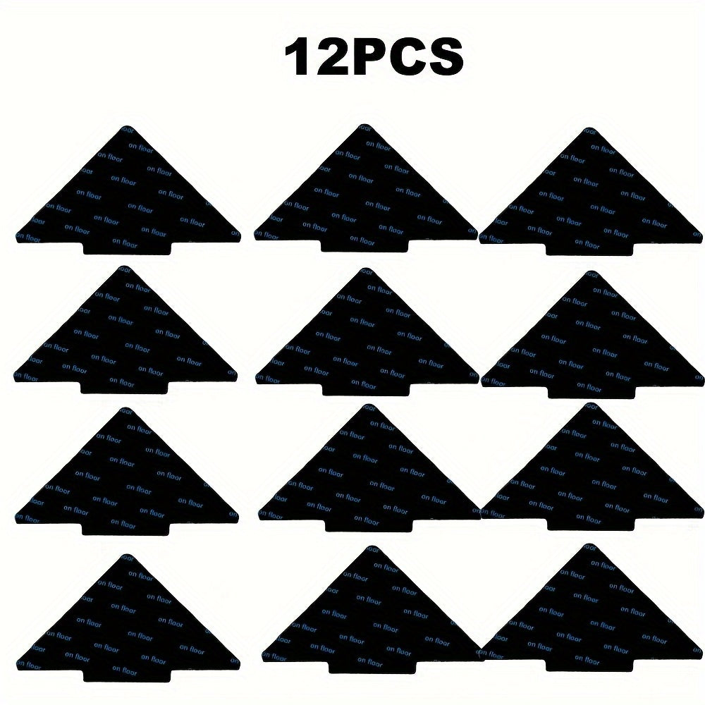 4/12/20pcs Pegatinas De Agarre En Forma De Árbol, Cintas Antideslizantes Para Pisos De Madera Y Baldosas, Cintas Reutilizables Y Lavables Para Alfombras De Área, Para Uso Doméstico