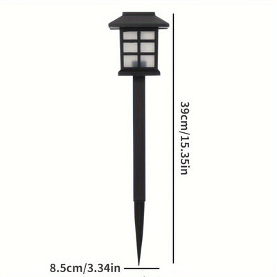 4 unidades de luces de jardín de estilo ventana con energía solar LED - Luces de casa solares - Luces de césped - Luces decorativas - Material de polipropileno - Batería de níquel - Energía solar - Voltaje de funcionamiento ≤36V