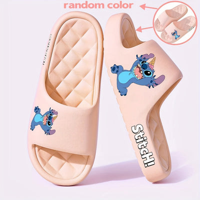 Pantuflas Disney Stitch, diseño de caricatura lindo, para interior, unisex, sandalias para baño, playa o uso casual, material EVA liviano con estampado 2D, cómodas para todas las estaciones