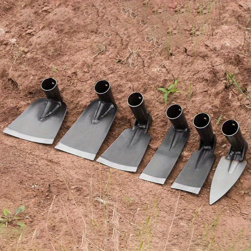 Pala de jardín de acero de manganeso de alta resistencia - Ideal para cavar suelo, desmalezar y plantar verduras y flores | Diseño robusto de cuchara de metal, dientes afilados para cavar de manera eficiente