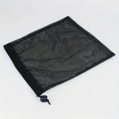 Bolsa de Almacenamiento con Cordón para Juguetes de Playa, Organizador de Baño, Bolsa de Malla Utilitaria Negra para Gafas de Buceo y Más – Tu Ayudante del Hogar