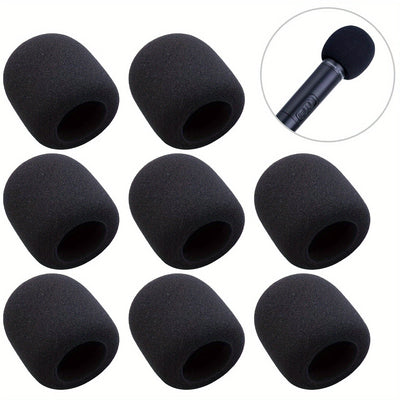 Juego de 8 parabrisas para micrófono de mano, filtros pop para micrófonos de estudio, micrófonos de mano inalámbricos y micrófonos de mano inalámbricos, cubiertas de micrófono diseñadas para cantar con micrófonos de mano.