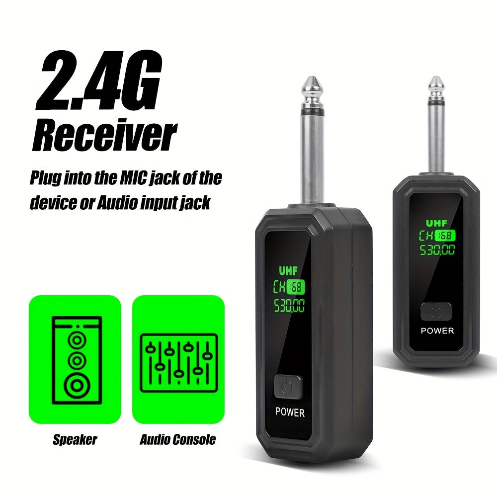Juego de Transmisor y Receptor sin varillas XLR de Alta Calidad, Sistema de Transmisión 2.4GHz para Micrófonos Dinámicos, Ideal para Mezcladores de Audio y Sistemas PA
