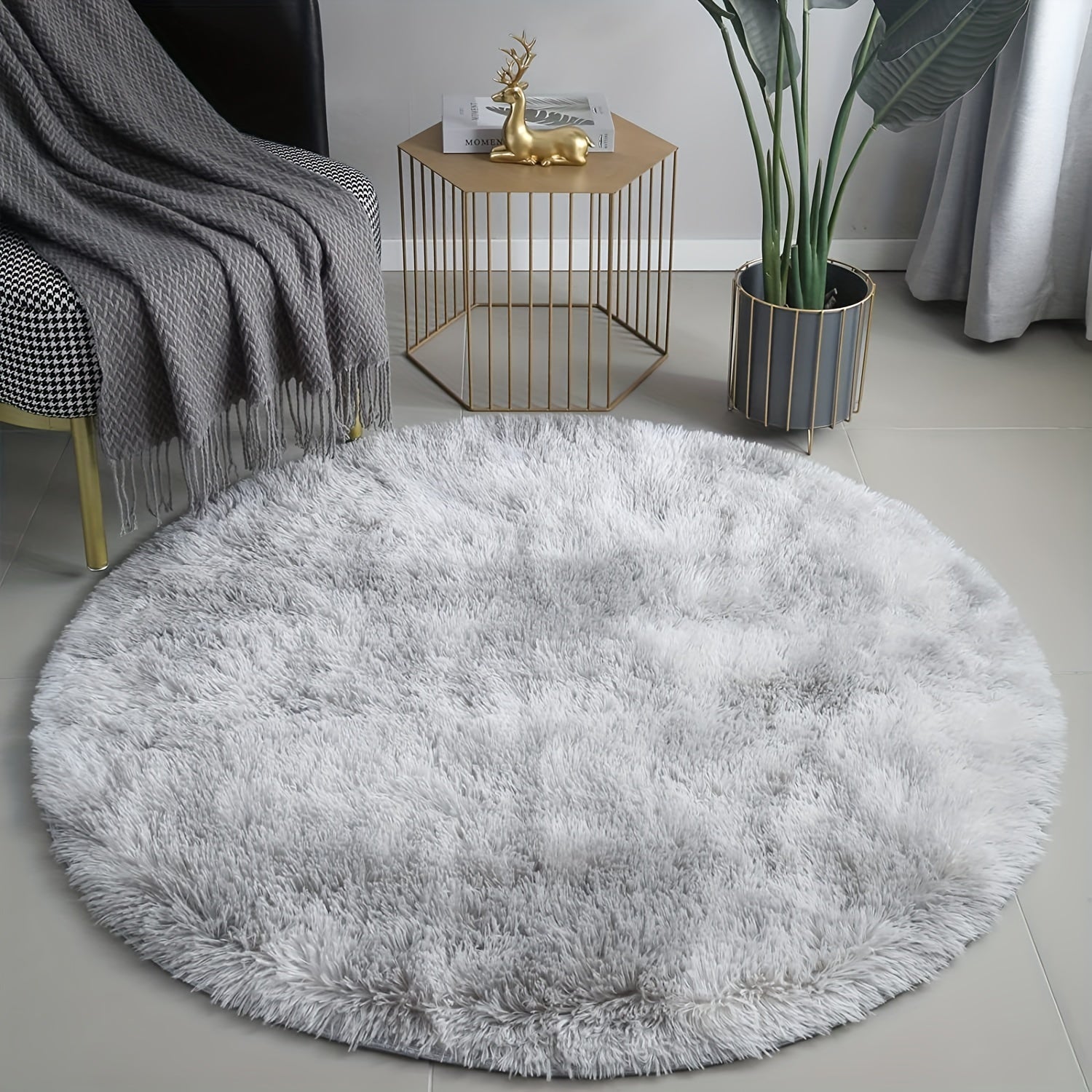 1 Pc Alfombra Redonda Arcoíris Esponjosa, Colores Tie Dye, Linda Alfombra De Piso, Alfombra Redonda De Juego Para Niños, Alfombras De Área, Alfombras Suaves Y Esponjosas Para Dormitorio, Sala De Estar, Habitación De Niños, Decoración De Habitaciones, Dec