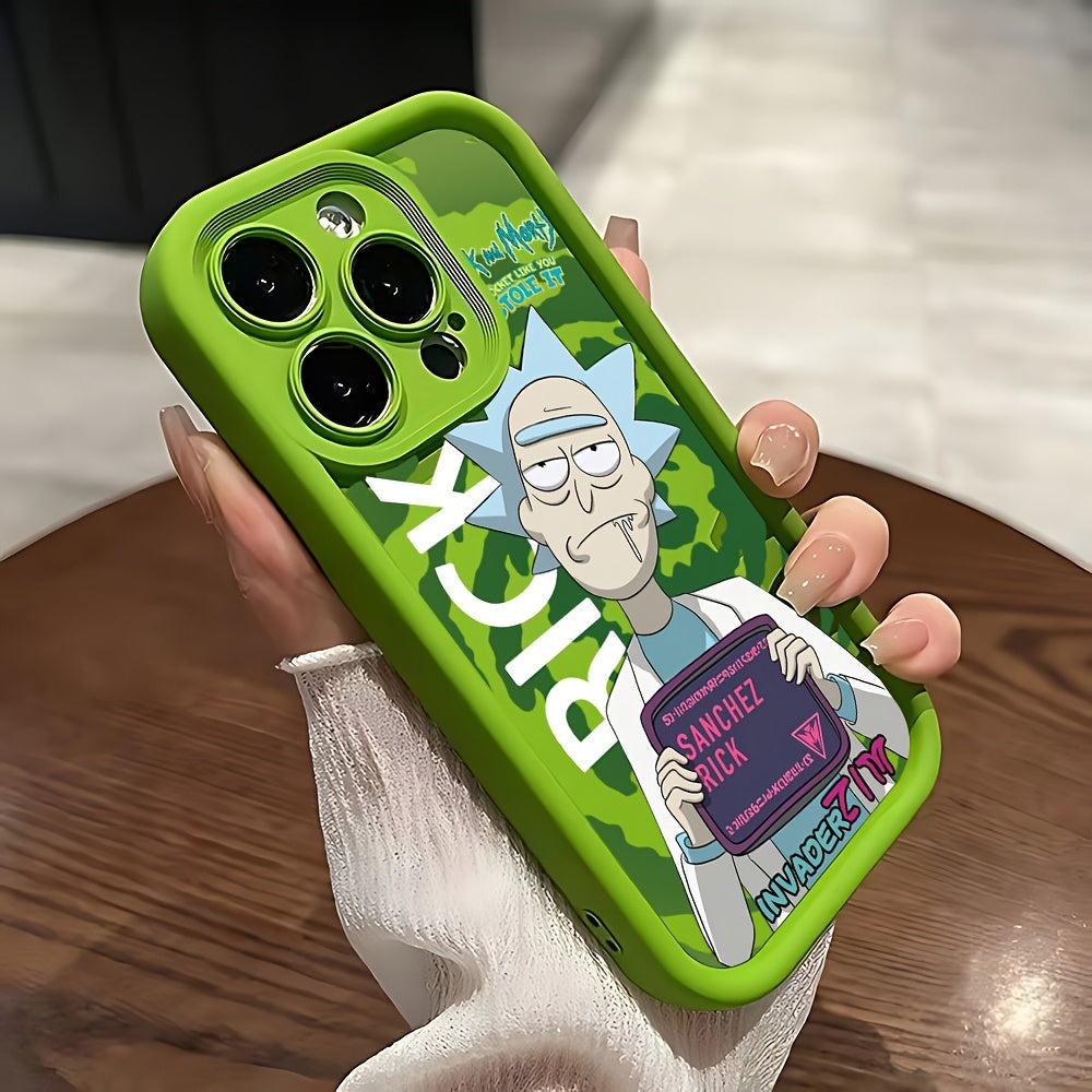 Estuche Divertido de Rick y Morty para iPhone 16, 15, 14, 13, 12, 11 Pro Max Mini XR XS X 7 8 Plus - Cubierta Trasera Suave TPU Antigolpes