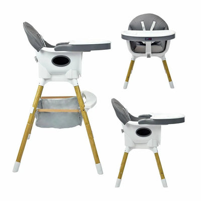 SILLA COMEDOR BEBÉ 2 EN 1 ROCK HAPPY BABY GRIS -