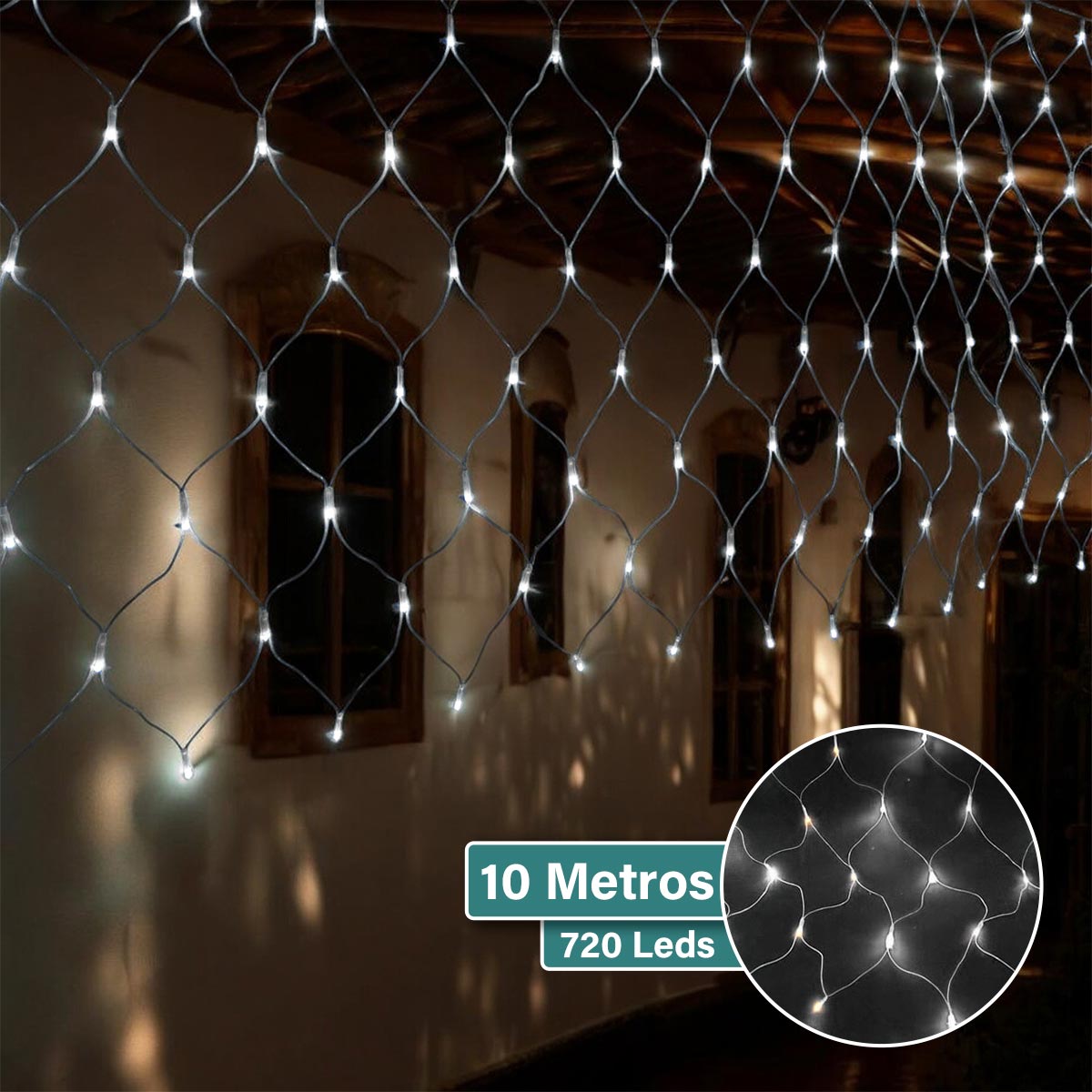 Luces Led Malla 720 Luces Decoración Navidad 10 Metros 2149