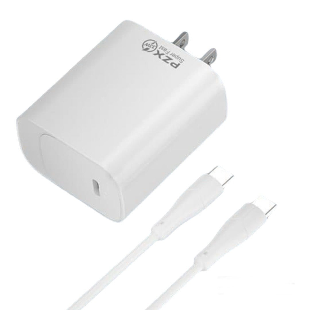 Cargador Para Celular Cable Type C / Type C Con Cabezal + Cable PZX P61