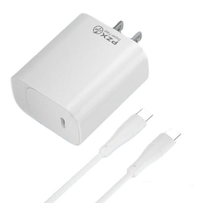 Cargador Para Celular Cable Type C / Type C Con Cabezal + Cable PZX P61