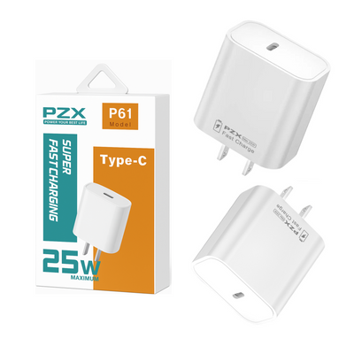 Cargador Para Celular Cable Type C / Type C Con Cabezal + Cable PZX P61