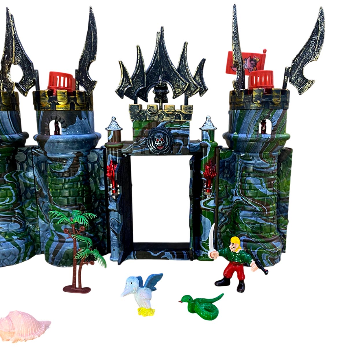 Castillo Medieval De Piratas Juego De Fortaleza De Guerra W-50855H