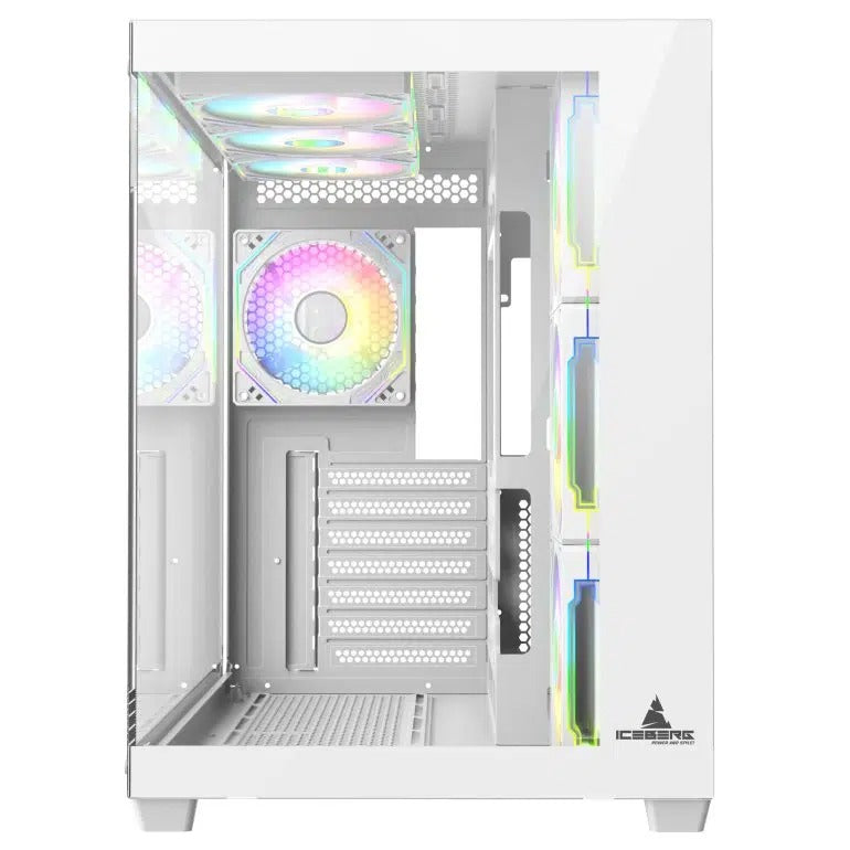 Chasis Iceberg Crystal Edge Tipo Pecera 7 Fan ARGB