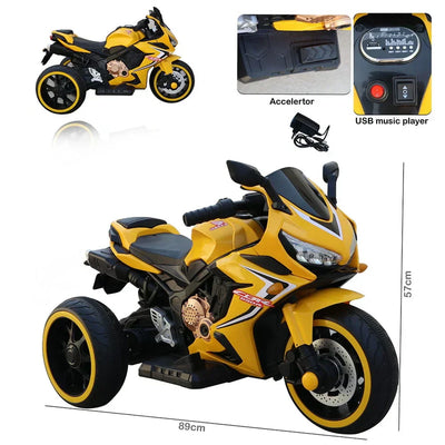 MOTO ELÉCTRICA ¡DIVERSIÓN A TODA VELOCIDAD! Y-MB154-2 MUNBE AMARILLO