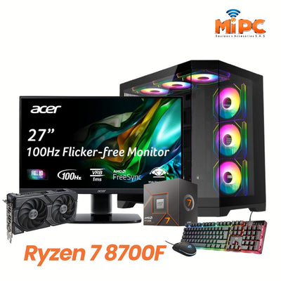Computador Gamer Ryzen 7 8700F / Tarjeta de Video RTX 4060