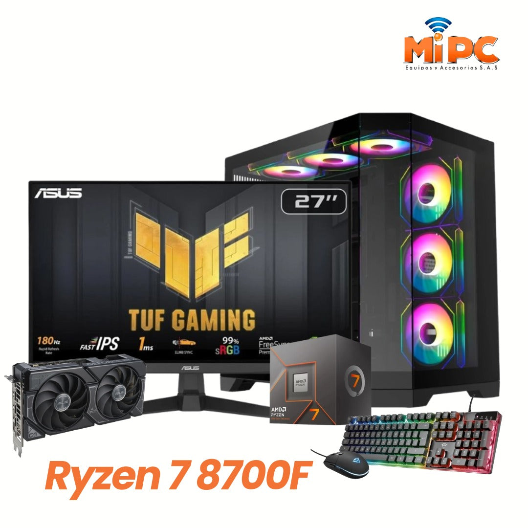 Computador Ryzen 7 8700F / Tarjeta de Video RTX 4060 Ti