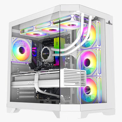 Chasis Iceberg Crystal Edge Tipo Pecera 7 Fan ARGB
