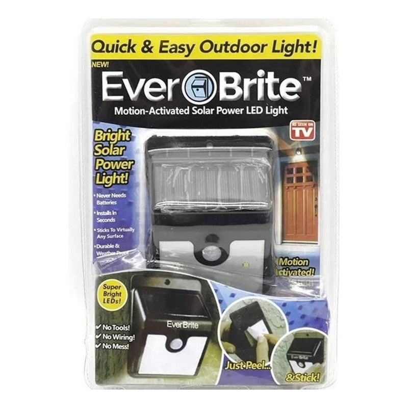 Luz Led Exterior Energía Solar Y Sensor Movimiento Everbrite