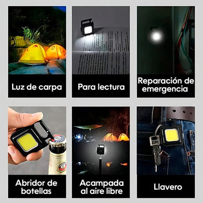 Llavero Linterna Led7 En 1 Recargable Magnético Multifunción Color De La Luz Cálido