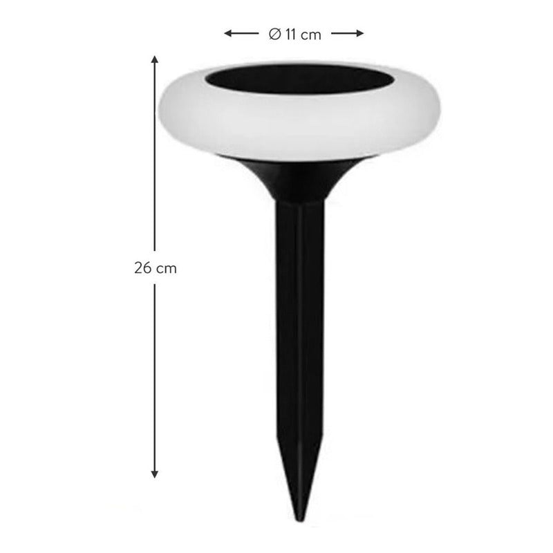 Lámpara Luz Led Solar Rgb Multicolor Jardin Recargable