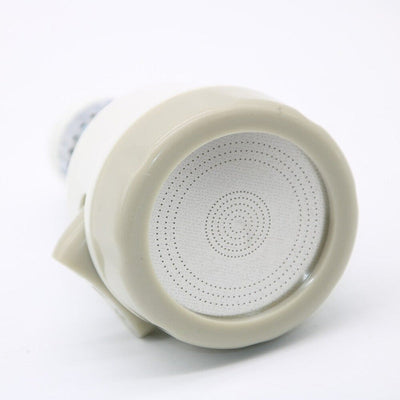 Grifo Ahorrador Giratorio360 Grados Lavaplato Con Extensor Acabado Acero Inoxidable Color Blanco
