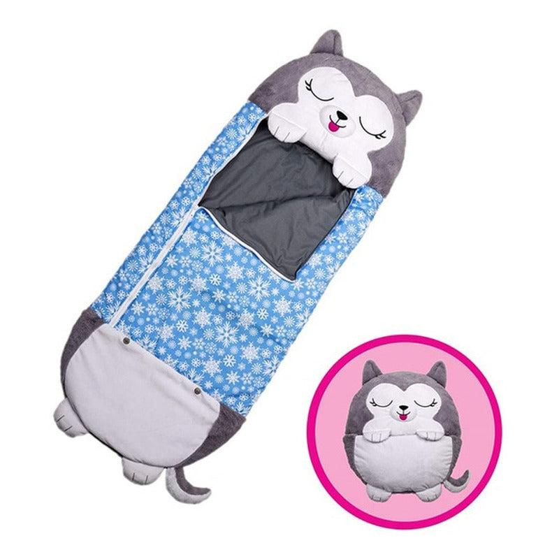Sleeping Para Niños Bolsa Para Dormir Y Almohada Lobo