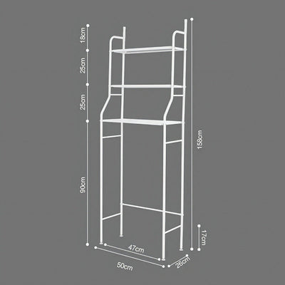 Organizador De Baño Estantería Mueble Ahorrador De Espacio 3 Color Blanco