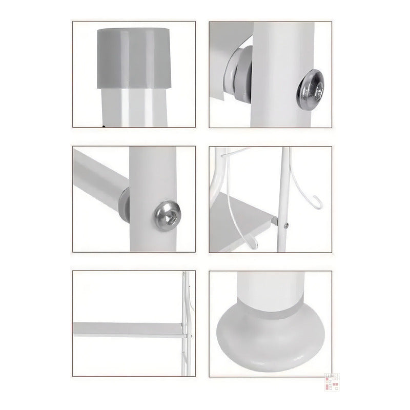 Organizador De Baño Estantería Mueble Ahorrador De Espacio 3 Color Blanco