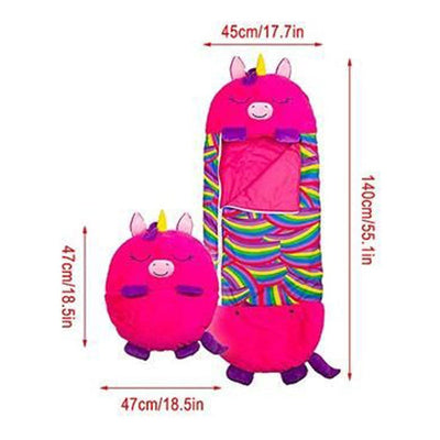 Sleeping Para Niños Bolsa Para Dormir Y Almohada Rosa