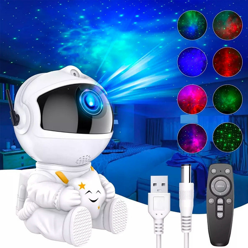 Lámpara De Proyector Galaxias Astronauta Luz Nocturna