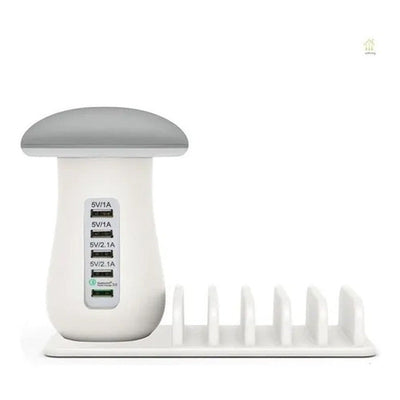Estación Carga 5 Puertos Usb 3.0 Hongo Lampara Soporte Cable