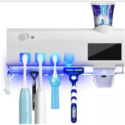 Porta Cepillo Dispensador De Crema Dental Con Esterilizador