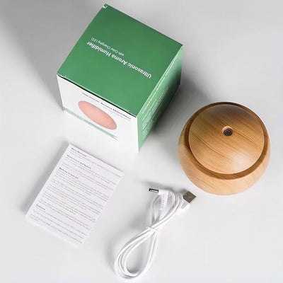 Humidificador Difusor Aromaterapia Luces Led - Esfera Color Caqui 1v