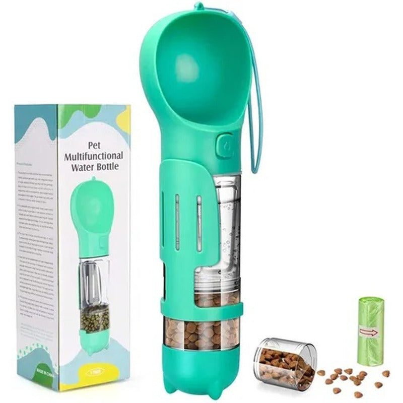 Botella Dispensador De Agua Multiusos 4 En 1 Para Perro