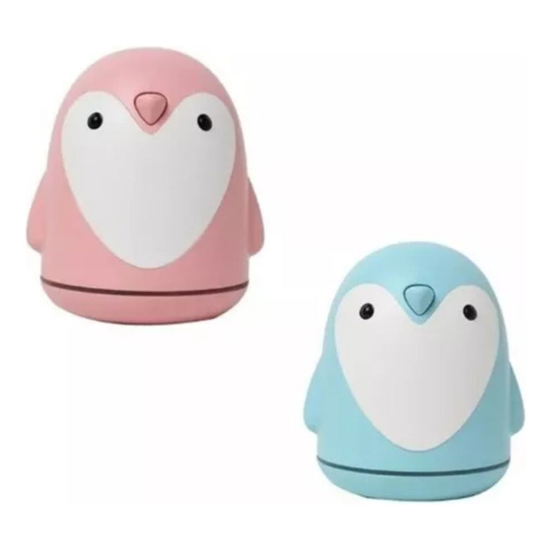 Difusor Pinguino Aromatizante Luces Led Humidificador Color Azul 110v