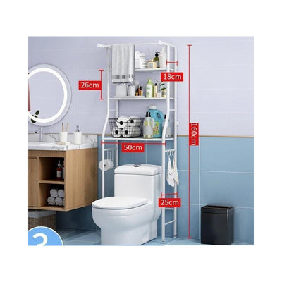 Organizador De Baño Estantería Mueble Ahorrador De Espacio 3 Color Blanco