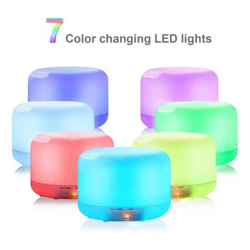 Difusor Aroma Grande 500 Ml Ambientador Luz Led Color 4420
